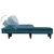 Produktbild 7 för L-formad bäddsoffa blå 255x140x70 cm sammet