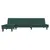 Produktbild 3 för L-formad bäddsoffa mörkgrön 255x140x70 cm sammet