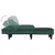 Produktbild 7 för L-formad bäddsoffa mörkgrön 255x140x70 cm sammet