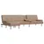 Produktbild 4 för L-formad bäddsoffa cappuccino 255x140x70 cm konstläder