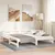 Produktbild 4 för Utdragbar dagbädd vit 2x(80x200) cm massiv furu