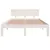 Produktbild 5 för Sängram vit 120x190 cm liten dubbel massiv furu