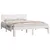Produktbild 3 för Sängram vit 150x200 cm King Size massiv furu