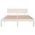Produktbild 5 för Sängram vit 150x200 cm King Size massiv furu