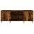 Produktbild 4 för Stereobänk rökfärgad ek 121x38x48 cm konstruerat trä