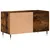 Produktbild 6 för Stereobänk rökfärgad ek 85x38x48 cm konstruerat trä