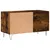 Produktbild 6 för Stereobänk rökfärgad ek 85x38x48 cm konstruerat trä