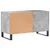 Produktbild 6 för Stereobänk betonggrå 85x38x48 cm konstruerat trä