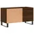 Produktbild 6 för Stereobänk brun ek 85x38x48 cm konstruerat trä