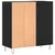Produktbild 6 för Stereobänk svart 84x38x89 cm konstruerat trä