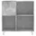 Stereobänk betong-grå 84,5x38x89 cm konstruerat trä