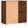 Stereobänk brun ek 84,5x38x89 cm konstruerat trä