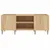 Produktbild 5 för Stereobänk sonoma-ek 121x38x48 cm konstruerat trä