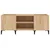 Produktbild 5 för Stereobänk sonoma-ek 121x38x48 cm konstruerat trä