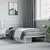 Produktbild 4 för Sängram med huvudgavel metall vit 107x203 cm