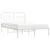 Produktbild 5 för Sängram med huvudgavel metall vit 140x190 cm