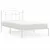 Produktbild 2 för Sängram med huvudgavel metall vit 107x203 cm
