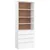 Produktbild 2 för Bokhylla med lådor ALTA 77x35x186,5 cm vit massiv furu