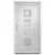 Produktbild 3 för Ytterdörr vit 108x200 cm PVC