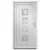 Produktbild 3 för Ytterdörr vit 98x190 cm PVC