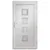 Produktbild 5 för Ytterdörr vit 98x190 cm PVC