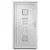 Produktbild 3 för Ytterdörr vit 108x200 cm PVC