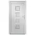 Produktbild 3 för Ytterdörr vit 108x208 cm PVC