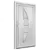 Produktbild 4 för Ytterdörr vit 88x200 cm PVC