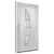Produktbild 4 för Ytterdörr vit 108x200 cm PVC