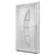 Produktbild 4 för Ytterdörr vit 88x200 cm PVC