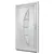 Produktbild 4 för Ytterdörr vit 98x190 cm PVC