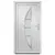 Produktbild 3 för Ytterdörr vit 98x200 cm PVC