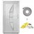Produktbild 2 för Ytterdörr vit 98x208 cm PVC