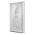 Produktbild 4 för Ytterdörr vit 108x200 cm PVC