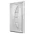 Produktbild 4 för Ytterdörr vit 108x208 cm PVC
