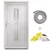Produktbild 2 för Ytterdörr vit 98x190 cm PVC