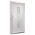 Produktbild 4 för Ytterdörr vit 98x200 cm PVC
