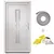 Produktbild 2 för Ytterdörr vit 98x200 cm PVC