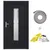 Produktbild 2 för Ytterdörr antracit 98x208 cm PVC