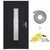 Produktbild 2 för Ytterdörr antracit 98x200 cm PVC