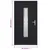 Produktbild 9 för Ytterdörr antracit 98x200 cm PVC