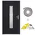 Produktbild 2 för Ytterdörr antracit 98x208 cm PVC