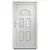 Produktbild 3 för Ytterdörr vit 88x190 cm PVC