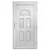 Produktbild 5 för Ytterdörr vit 88x190 cm PVC