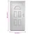 Produktbild 10 för Ytterdörr vit 88x190 cm PVC