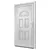 Produktbild 4 för Ytterdörr vit 98x198 cm PVC