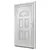Produktbild 4 för Ytterdörr vit 88x200 cm PVC