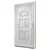 Produktbild 4 för Ytterdörr vit 98x208 cm PVC