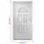 Produktbild 10 för Ytterdörr vit 110x210 cm PVC