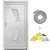 Produktbild 2 för Ytterdörr vit 88x200 cm PVC